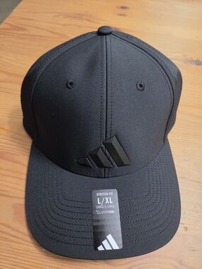 Adidas Men's Black Stretch Fit ClimaCool Performance Hat